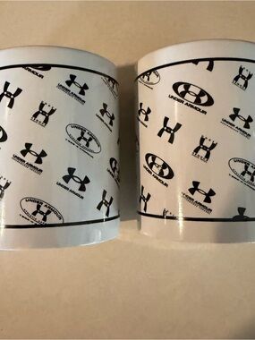 Under Armour White Tape with Black Logo Pattern
